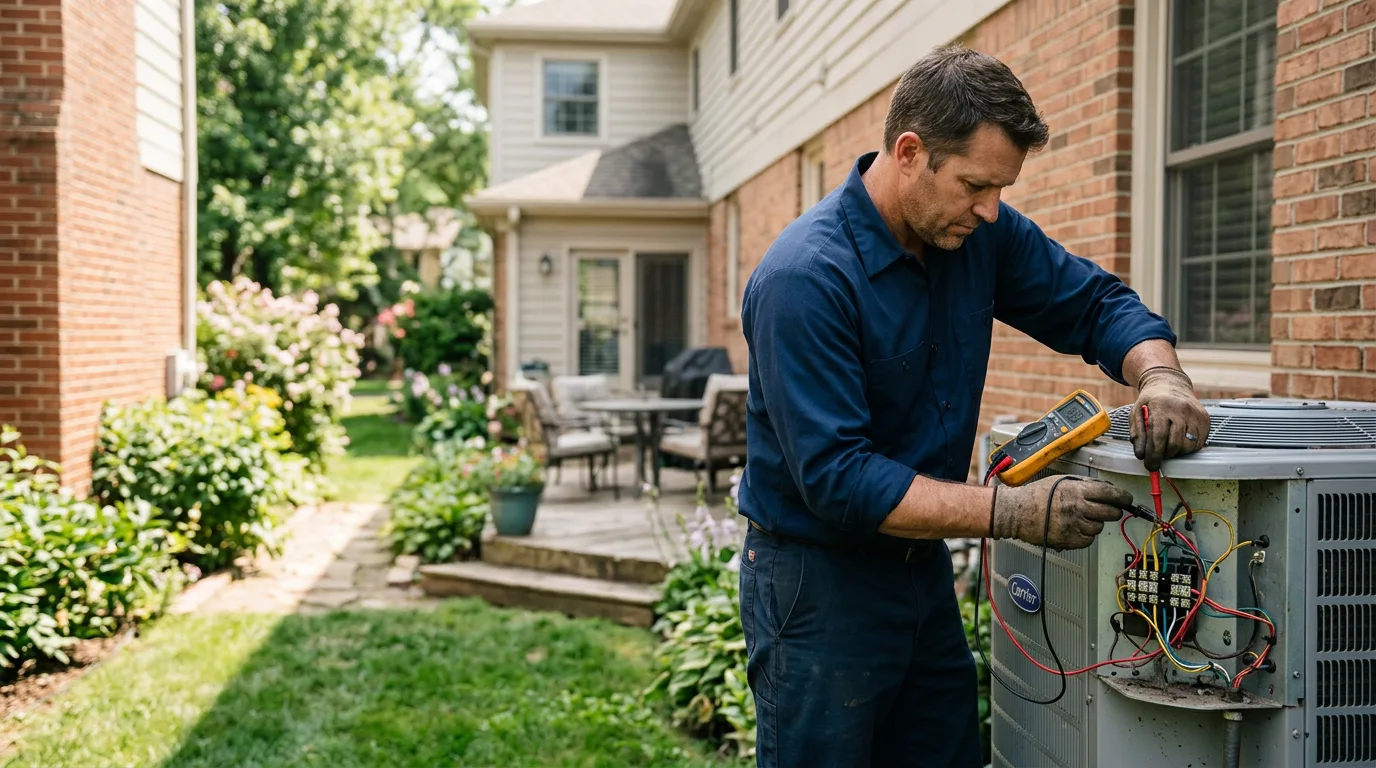 HVAC technician working near Nancy, KY